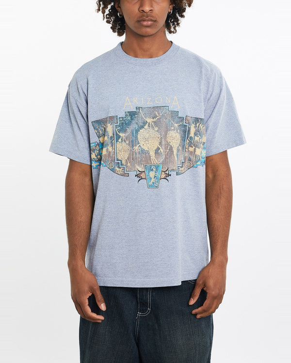 Vintage, 1994, Arizona, Art, Tee, The Real Deal, size large, colour Grey, newtown, sydney, australia, thrift store, opshop, preloved, secondhand, sustainable, retro, antique, 70s, 80s, 90s, 2000s, 00s, fashion, clothing, streetwear, trendy, garment, style, boutique, store, shop, archive, sale, cheap, best, top, T-Shirts