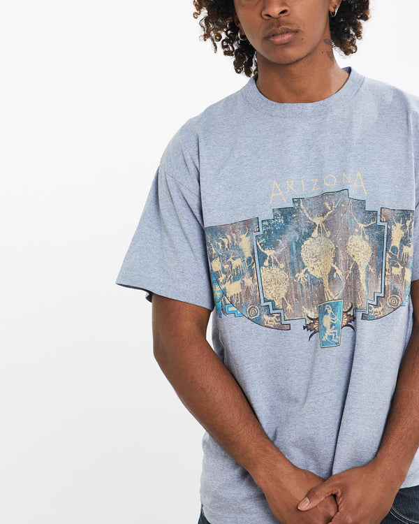 Vintage, 1994, Arizona, Art, Tee, The Real Deal, size large, colour Grey, newtown, sydney, australia, thrift store, opshop, preloved, secondhand, sustainable, retro, antique, 70s, 80s, 90s, 2000s, 00s, fashion, clothing, streetwear, trendy, garment, style, boutique, store, shop, archive, sale, cheap, best, top, T-Shirts