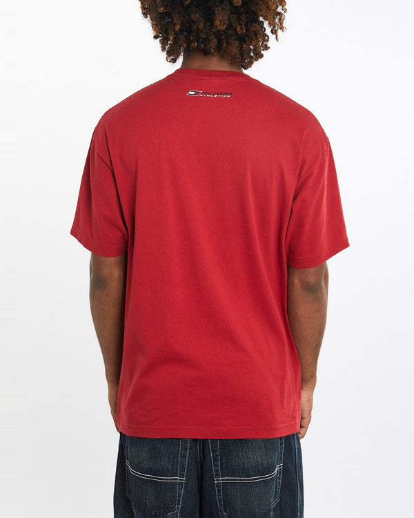 Vintage, Tommy, Hilfiger, Athletics, Tee, The Real Deal, size large, colour Red, newtown, sydney, australia, thrift store, opshop, preloved, secondhand, sustainable, retro, antique, 70s, 80s, 90s, 2000s, 00s, fashion, clothing, streetwear, trendy, garment, style, boutique, store, shop, archive, sale, cheap, best, top, T-Shirts