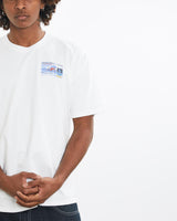 Vintage, VISA, Chicago', Tee, The Real Deal, size large, colour White, newtown, sydney, australia, thrift store, opshop, preloved, secondhand, sustainable, retro, antique, 70s, 80s, 90s, 2000s, 00s, fashion, clothing, streetwear, trendy, garment, style, boutique, store, shop, archive, sale, cheap, best, top, T-Shirts