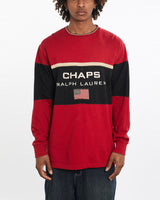 Vintage, Chaps, Ralph, Lauren, Long, Sleeve, Tee, The Real Deal, size extra large, colour Red, newtown, sydney, australia, thrift store, opshop, preloved, secondhand, sustainable, retro, antique, 70s, 80s, 90s, 2000s, 00s, fashion, clothing, streetwear, trendy, garment, style, boutique, store, shop, archive, sale, cheap, best, top, T-Shirts