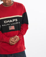 Vintage, Chaps, Ralph, Lauren, Long, Sleeve, Tee, The Real Deal, size extra large, colour Red, newtown, sydney, australia, thrift store, opshop, preloved, secondhand, sustainable, retro, antique, 70s, 80s, 90s, 2000s, 00s, fashion, clothing, streetwear, trendy, garment, style, boutique, store, shop, archive, sale, cheap, best, top, T-Shirts