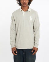 Vintage, 90s, Polo, Ralph, Lauren, Rugby, Shirt, The Real Deal, size large, colour Grey, newtown, sydney, australia, thrift store, opshop, preloved, secondhand, sustainable, retro, antique, 70s, 80s, 90s, 2000s, 00s, fashion, clothing, streetwear, trendy, garment, style, boutique, store, shop, archive, sale, cheap, best, top, Shirts