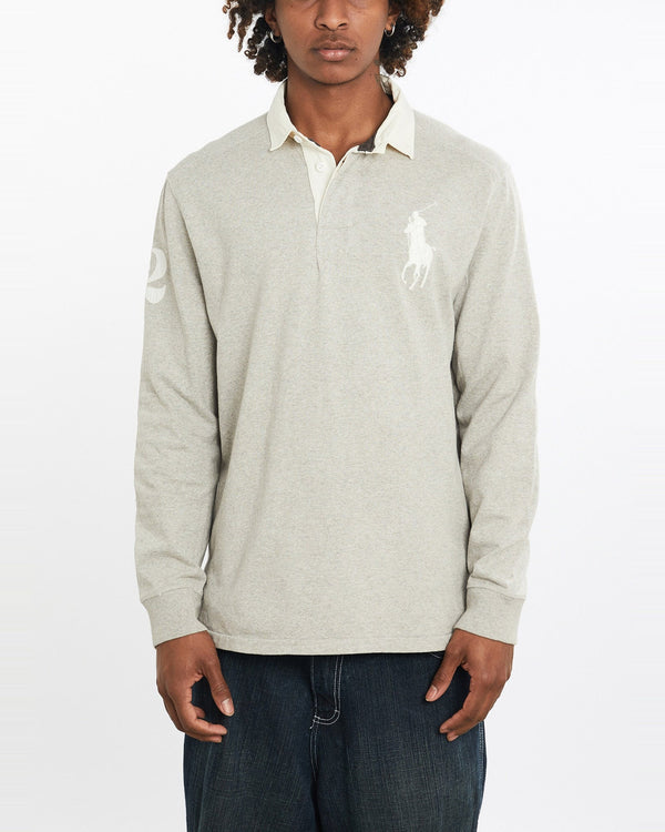 Vintage, 90s, Polo, Ralph, Lauren, Rugby, Shirt, The Real Deal, size large, colour Grey, newtown, sydney, australia, thrift store, opshop, preloved, secondhand, sustainable, retro, antique, 70s, 80s, 90s, 2000s, 00s, fashion, clothing, streetwear, trendy, garment, style, boutique, store, shop, archive, sale, cheap, best, top, Shirts