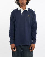 Vintage, 90s, Polo, Ralph, Lauren, Rugby, Shirt, The Real Deal, size large, colour Navy, newtown, sydney, australia, thrift store, opshop, preloved, secondhand, sustainable, retro, antique, 70s, 80s, 90s, 2000s, 00s, fashion, clothing, streetwear, trendy, garment, style, boutique, store, shop, archive, sale, cheap, best, top, Shirts