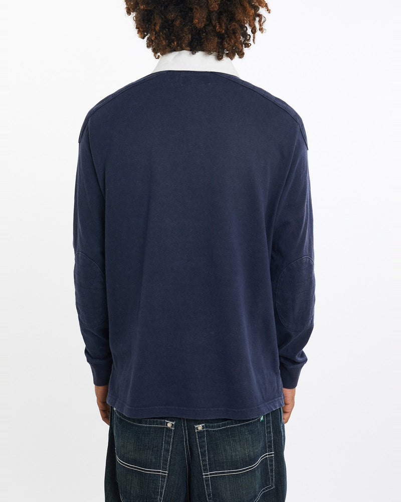 Vintage, 90s, Polo, Ralph, Lauren, Rugby, Shirt, The Real Deal, size large, colour Navy, newtown, sydney, australia, thrift store, opshop, preloved, secondhand, sustainable, retro, antique, 70s, 80s, 90s, 2000s, 00s, fashion, clothing, streetwear, trendy, garment, style, boutique, store, shop, archive, sale, cheap, best, top, Shirts