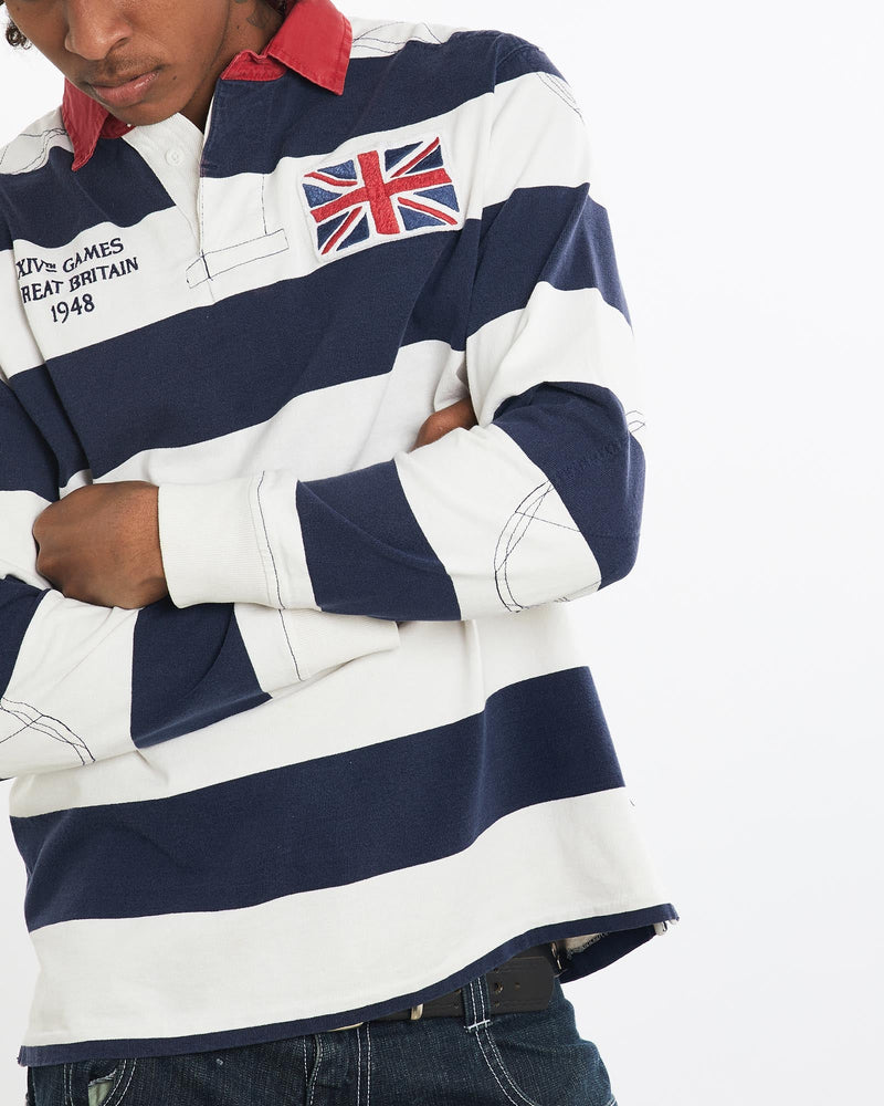 Vintage, 90s, Polo, Ralph, Lauren, Rugby, Shirt, The Real Deal, size large, colour Multicolour, newtown, sydney, australia, thrift store, opshop, preloved, secondhand, sustainable, retro, antique, 70s, 80s, 90s, 2000s, 00s, fashion, clothing, streetwear, trendy, garment, style, boutique, store, shop, archive, sale, cheap, best, top, Shirts