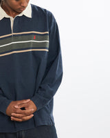 Vintage, 90s, Polo, Ralph, Lauren, Rugby, Shirt, The Real Deal, size large, colour Navy, newtown, sydney, australia, thrift store, opshop, preloved, secondhand, sustainable, retro, antique, 70s, 80s, 90s, 2000s, 00s, fashion, clothing, streetwear, trendy, garment, style, boutique, store, shop, archive, sale, cheap, best, top, Shirts