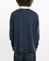 Vintage, 90s, Polo, Ralph, Lauren, Rugby, Shirt, The Real Deal, size large, colour Navy, newtown, sydney, australia, thrift store, opshop, preloved, secondhand, sustainable, retro, antique, 70s, 80s, 90s, 2000s, 00s, fashion, clothing, streetwear, trendy, garment, style, boutique, store, shop, archive, sale, cheap, best, top, Shirts