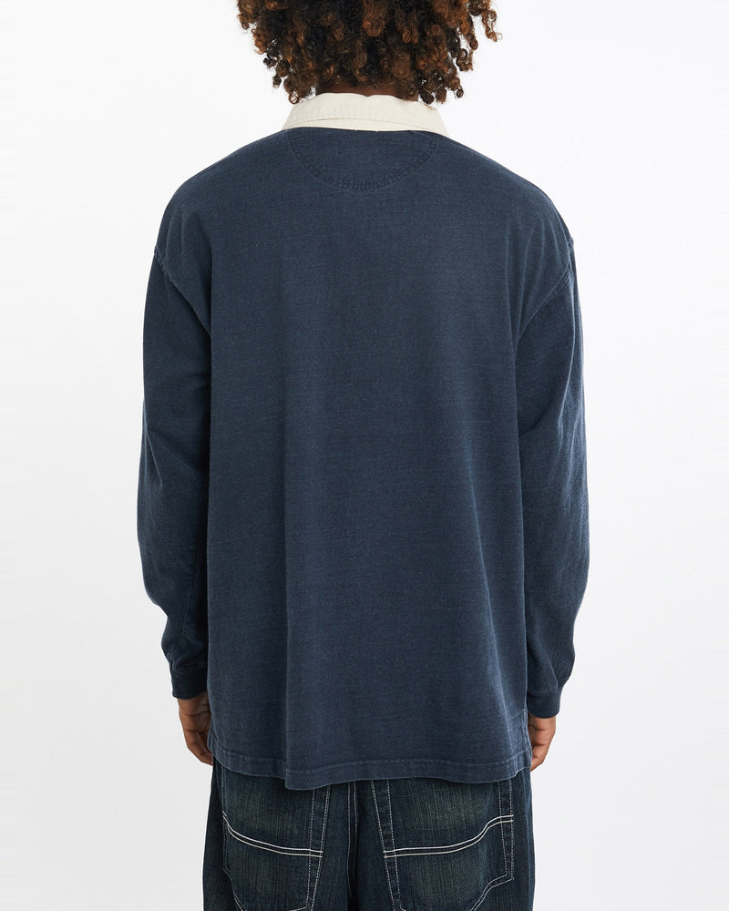 Vintage, 90s, Polo, Ralph, Lauren, Rugby, Shirt, The Real Deal, size large, colour Navy, newtown, sydney, australia, thrift store, opshop, preloved, secondhand, sustainable, retro, antique, 70s, 80s, 90s, 2000s, 00s, fashion, clothing, streetwear, trendy, garment, style, boutique, store, shop, archive, sale, cheap, best, top, Shirts