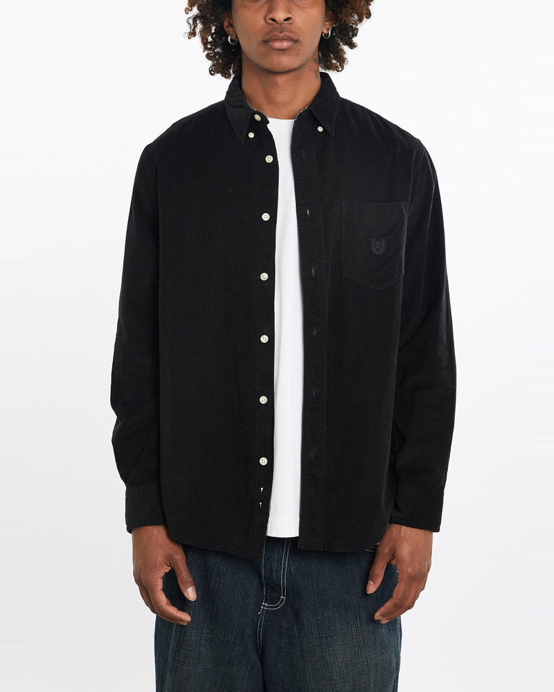 Vintage, Chaps, Ralph, Lauren, Corduroy, Button, Up, Shirt, The Real Deal, size large, colour Black, newtown, sydney, australia, thrift store, opshop, preloved, secondhand, sustainable, retro, antique, 70s, 80s, 90s, 2000s, 00s, fashion, clothing, streetwear, trendy, garment, style, boutique, store, shop, archive, sale, cheap, best, top, Shirts