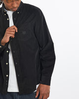 Vintage, Chaps, Ralph, Lauren, Corduroy, Button, Up, Shirt, The Real Deal, size large, colour Black, newtown, sydney, australia, thrift store, opshop, preloved, secondhand, sustainable, retro, antique, 70s, 80s, 90s, 2000s, 00s, fashion, clothing, streetwear, trendy, garment, style, boutique, store, shop, archive, sale, cheap, best, top, Shirts