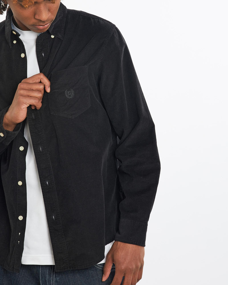 Vintage, Chaps, Ralph, Lauren, Corduroy, Button, Up, Shirt, The Real Deal, size large, colour Black, newtown, sydney, australia, thrift store, opshop, preloved, secondhand, sustainable, retro, antique, 70s, 80s, 90s, 2000s, 00s, fashion, clothing, streetwear, trendy, garment, style, boutique, store, shop, archive, sale, cheap, best, top, Shirts