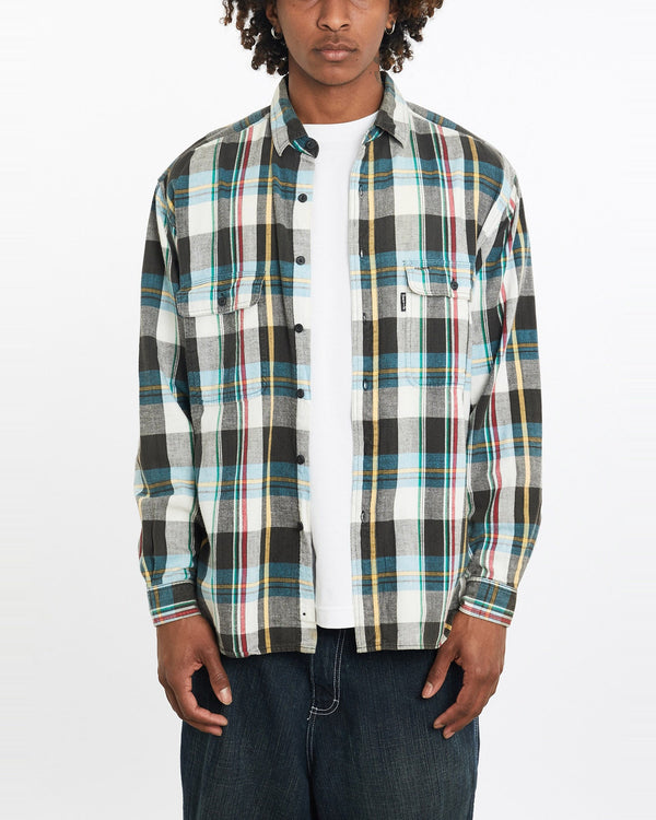 Vintage, 90s, Levi's, "Big, E", Flannelette, Button, Up, Shirt, The Real Deal, size large, colour Multicolour, newtown, sydney, australia, thrift store, opshop, preloved, secondhand, sustainable, retro, antique, 70s, 80s, 90s, 2000s, 00s, fashion, clothing, streetwear, trendy, garment, style, boutique, store, shop, archive, sale, cheap, best, top, Shirts