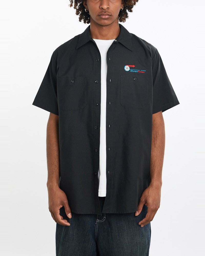 Vintage, Rat, Fink, Mechanic, Shirt, The Real Deal, size large, colour Black, newtown, sydney, australia, thrift store, opshop, preloved, secondhand, sustainable, retro, antique, 70s, 80s, 90s, 2000s, 00s, fashion, clothing, streetwear, trendy, garment, style, boutique, store, shop, archive, sale, cheap, best, top, Shirts