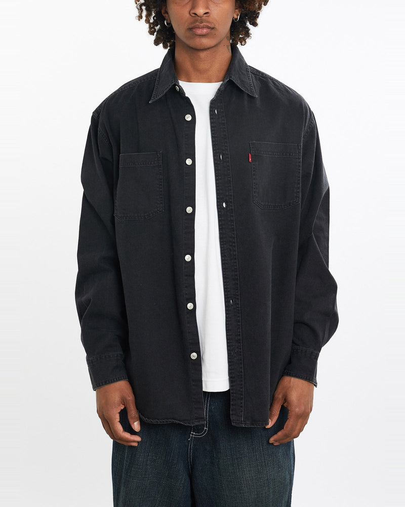 Vintage, Levi's, Denim, Button, Up, Shirt, The Real Deal, size large, colour Black, newtown, sydney, australia, thrift store, opshop, preloved, secondhand, sustainable, retro, antique, 70s, 80s, 90s, 2000s, 00s, fashion, clothing, streetwear, trendy, garment, style, boutique, store, shop, archive, sale, cheap, best, top, Shirts