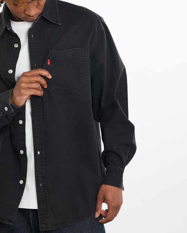 Vintage, Levi's, Denim, Button, Up, Shirt, The Real Deal, size large, colour Black, newtown, sydney, australia, thrift store, opshop, preloved, secondhand, sustainable, retro, antique, 70s, 80s, 90s, 2000s, 00s, fashion, clothing, streetwear, trendy, garment, style, boutique, store, shop, archive, sale, cheap, best, top, Shirts