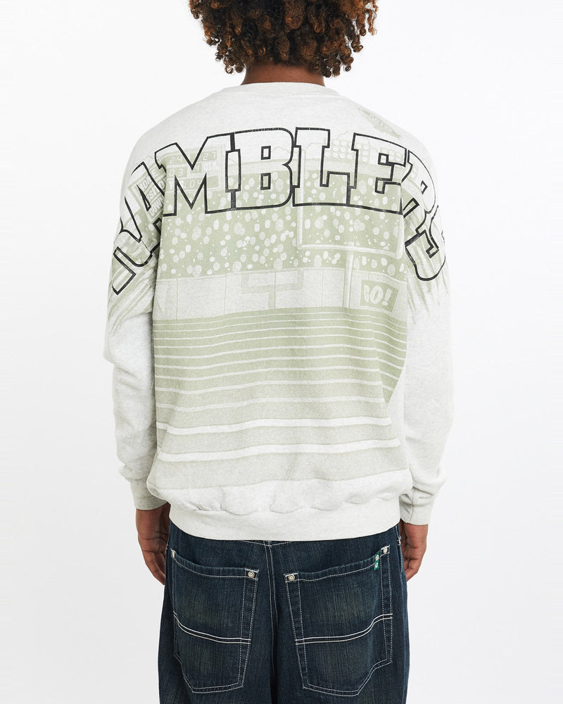 Vintage, Windber, Ramblers, All, Over, Print, Sweatshirt, The Real Deal, size large, colour White, newtown, sydney, australia, thrift store, opshop, preloved, secondhand, sustainable, retro, antique, 70s, 80s, 90s, 2000s, 00s, fashion, clothing, streetwear, trendy, garment, style, boutique, store, shop, archive, sale, cheap, best, top, Sweats and hoodies