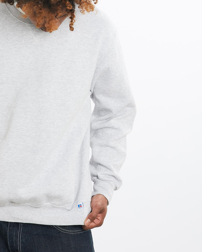 Vintage, Russell, Athletic, Sweatshirt, The Real Deal, size large, colour Grey, newtown, sydney, australia, thrift store, opshop, preloved, secondhand, sustainable, retro, antique, 70s, 80s, 90s, 2000s, 00s, fashion, clothing, streetwear, trendy, garment, style, boutique, store, shop, archive, sale, cheap, best, top, Sweats and hoodies