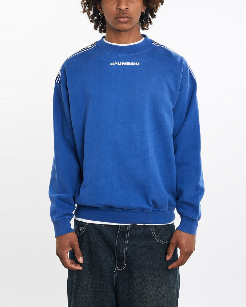 Vintage, 90s, Umbro, Sweatshirt, The Real Deal, size large, colour Blue, newtown, sydney, australia, thrift store, opshop, preloved, secondhand, sustainable, retro, antique, 70s, 80s, 90s, 2000s, 00s, fashion, clothing, streetwear, trendy, garment, style, boutique, store, shop, archive, sale, cheap, best, top, Sweats and hoodies