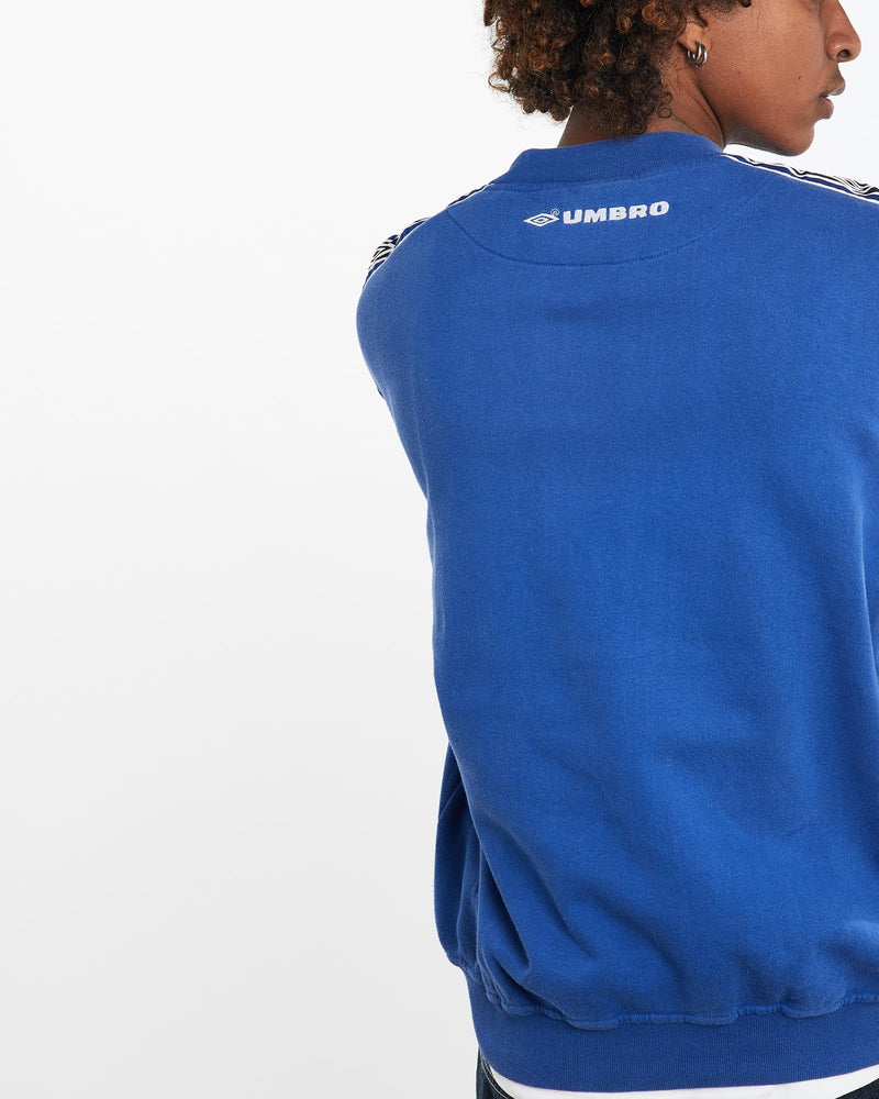 Vintage, 90s, Umbro, Sweatshirt, The Real Deal, size large, colour Blue, newtown, sydney, australia, thrift store, opshop, preloved, secondhand, sustainable, retro, antique, 70s, 80s, 90s, 2000s, 00s, fashion, clothing, streetwear, trendy, garment, style, boutique, store, shop, archive, sale, cheap, best, top, Sweats and hoodies