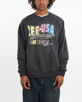 Vintage, 90s, NASCAR, Racing, Sweatshirt, The Real Deal, size large, colour Grey, newtown, sydney, australia, thrift store, opshop, preloved, secondhand, sustainable, retro, antique, 70s, 80s, 90s, 2000s, 00s, fashion, clothing, streetwear, trendy, garment, style, boutique, store, shop, archive, sale, cheap, best, top, Sweats and hoodies