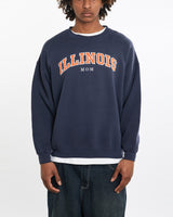Vintage, 90s, Illinois, Mom, Sweatshirt, The Real Deal, size large, colour Navy, newtown, sydney, australia, thrift store, opshop, preloved, secondhand, sustainable, retro, antique, 70s, 80s, 90s, 2000s, 00s, fashion, clothing, streetwear, trendy, garment, style, boutique, store, shop, archive, sale, cheap, best, top, Sweats and hoodies