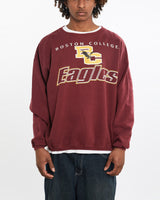 Vintage, 90s, Boston, College, Eagles, Sweatshirt, The Real Deal, size large, colour Burgundy, newtown, sydney, australia, thrift store, opshop, preloved, secondhand, sustainable, retro, antique, 70s, 80s, 90s, 2000s, 00s, fashion, clothing, streetwear, trendy, garment, style, boutique, store, shop, archive, sale, cheap, best, top, Sweats and hoodies