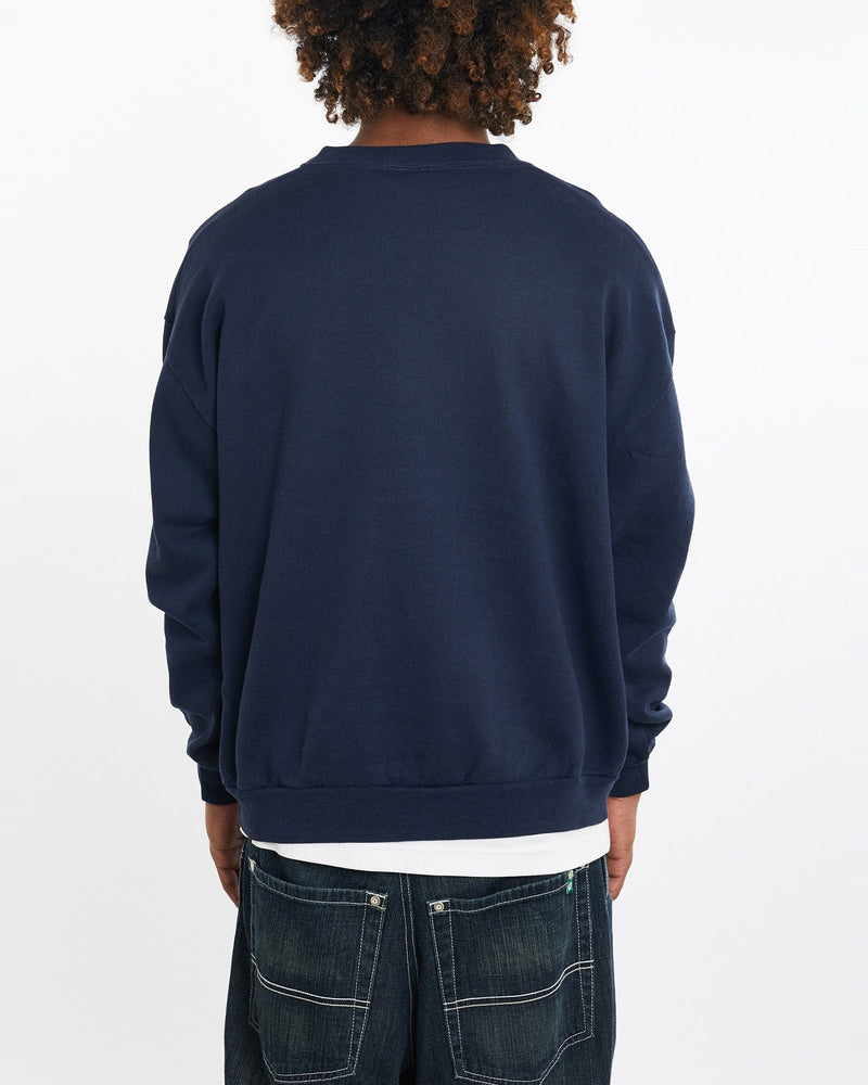 Vintage, 90s, Nike, Sweatshirt, The Real Deal, size large, colour Navy, newtown, sydney, australia, thrift store, opshop, preloved, secondhand, sustainable, retro, antique, 70s, 80s, 90s, 2000s, 00s, fashion, clothing, streetwear, trendy, garment, style, boutique, store, shop, archive, sale, cheap, best, top, Sweats and hoodies