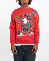 Vintage, 90s, Disney, Mickey, Mouse, Sweatshirt, The Real Deal, size large, colour Red, newtown, sydney, australia, thrift store, opshop, preloved, secondhand, sustainable, retro, antique, 70s, 80s, 90s, 2000s, 00s, fashion, clothing, streetwear, trendy, garment, style, boutique, store, shop, archive, sale, cheap, best, top, Sweats and hoodies