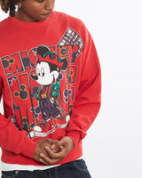 Vintage, 90s, Disney, Mickey, Mouse, Sweatshirt, The Real Deal, size large, colour Red, newtown, sydney, australia, thrift store, opshop, preloved, secondhand, sustainable, retro, antique, 70s, 80s, 90s, 2000s, 00s, fashion, clothing, streetwear, trendy, garment, style, boutique, store, shop, archive, sale, cheap, best, top, Sweats and hoodies