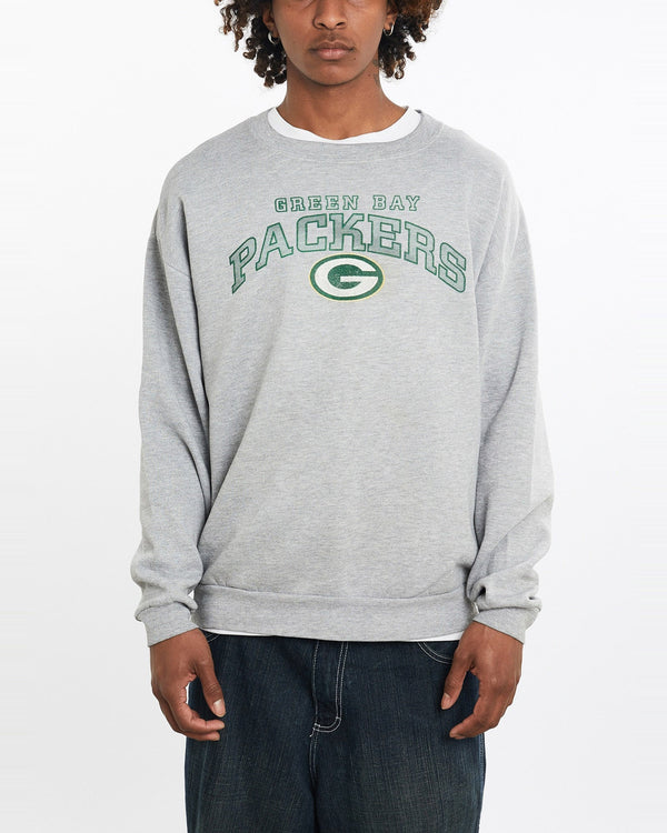 Vintage, NFL, Green, Bay, Packers, Sweatshirt, The Real Deal, size large, colour Grey, newtown, sydney, australia, thrift store, opshop, preloved, secondhand, sustainable, retro, antique, 70s, 80s, 90s, 2000s, 00s, fashion, clothing, streetwear, trendy, garment, style, boutique, store, shop, archive, sale, cheap, best, top, Sweats and hoodies