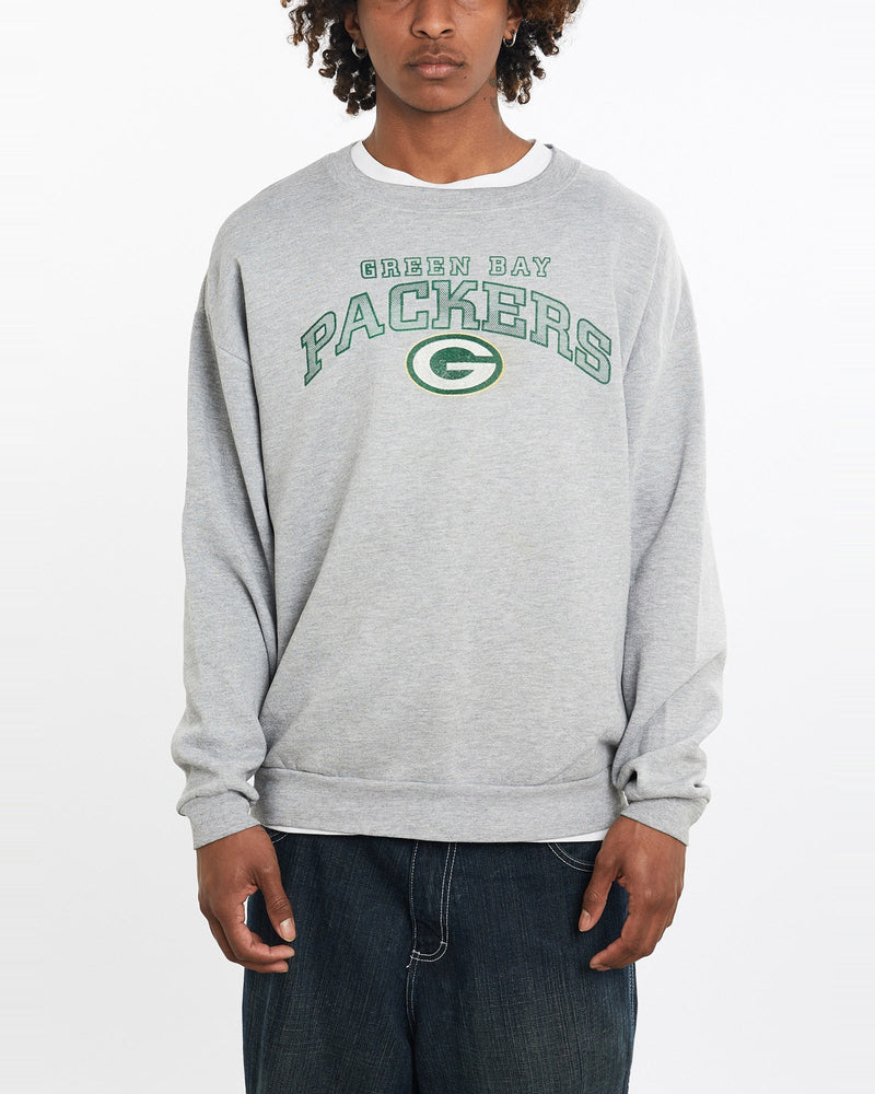 Vintage, NFL, Green, Bay, Packers, Sweatshirt, The Real Deal, size large, colour Grey, newtown, sydney, australia, thrift store, opshop, preloved, secondhand, sustainable, retro, antique, 70s, 80s, 90s, 2000s, 00s, fashion, clothing, streetwear, trendy, garment, style, boutique, store, shop, archive, sale, cheap, best, top, Sweats and hoodies