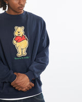 Vintage, 90s, Disney, Winnie, The, Pooh, Sweatshirt, The Real Deal, size large, colour Navy, newtown, sydney, australia, thrift store, opshop, preloved, secondhand, sustainable, retro, antique, 70s, 80s, 90s, 2000s, 00s, fashion, clothing, streetwear, trendy, garment, style, boutique, store, shop, archive, sale, cheap, best, top, Sweats and hoodies