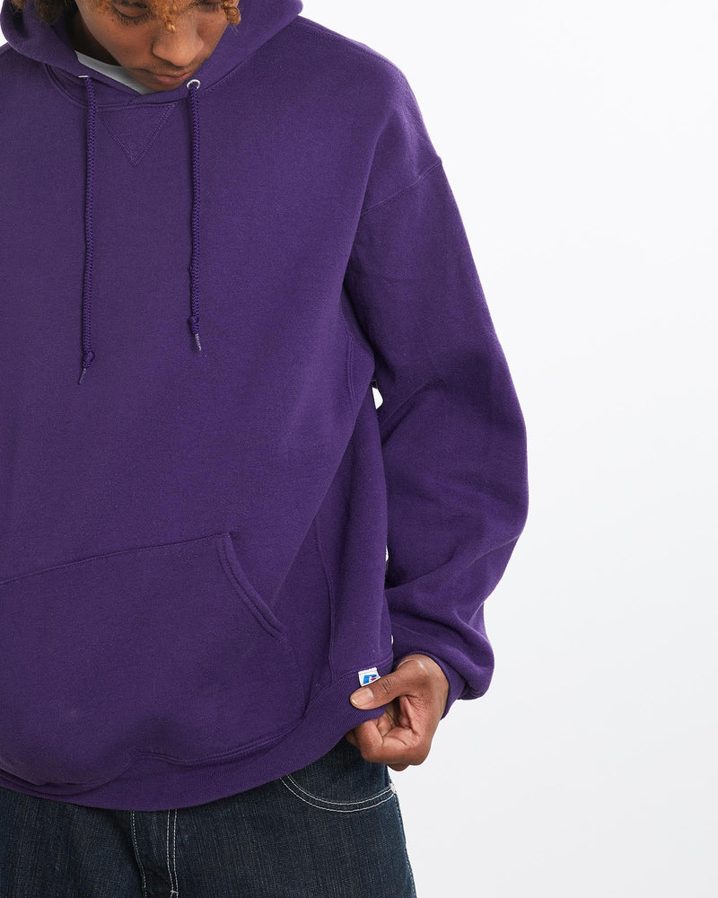 Vintage, Russell, Athletic, Hooded, Sweatshirt, The Real Deal, size large, colour Purple, newtown, sydney, australia, thrift store, opshop, preloved, secondhand, sustainable, retro, antique, 70s, 80s, 90s, 2000s, 00s, fashion, clothing, streetwear, trendy, garment, style, boutique, store, shop, archive, sale, cheap, best, top, Sweats and hoodies