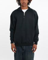 Vintage, 90s, Russell, Athletic, Quarter, Zip, Sweatshirt, The Real Deal, size large, colour Black, newtown, sydney, australia, thrift store, opshop, preloved, secondhand, sustainable, retro, antique, 70s, 80s, 90s, 2000s, 00s, fashion, clothing, streetwear, trendy, garment, style, boutique, store, shop, archive, sale, cheap, best, top, Sweats and hoodies