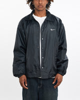 Vintage, 90s, Nike, Coaches, Jacket, The Real Deal, size large, colour Black, newtown, sydney, australia, thrift store, opshop, preloved, secondhand, sustainable, retro, antique, 70s, 80s, 90s, 2000s, 00s, fashion, clothing, streetwear, trendy, garment, style, boutique, store, shop, archive, sale, cheap, best, top, Jackets