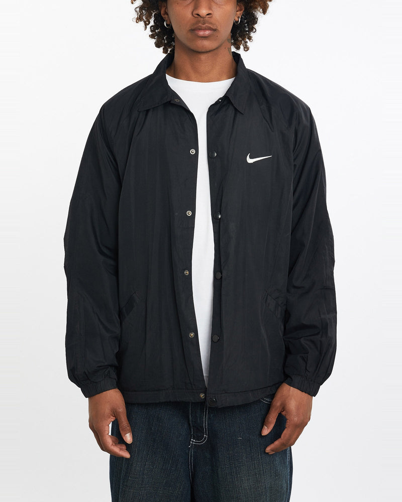 Vintage, 90s, Nike, Coaches, Jacket, The Real Deal, size large, colour Black, newtown, sydney, australia, thrift store, opshop, preloved, secondhand, sustainable, retro, antique, 70s, 80s, 90s, 2000s, 00s, fashion, clothing, streetwear, trendy, garment, style, boutique, store, shop, archive, sale, cheap, best, top, Jackets