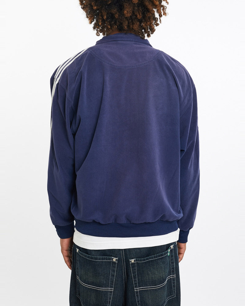 Vintage, 90s, Adidas, Track, Jacket, The Real Deal, size large, colour Navy, newtown, sydney, australia, thrift store, opshop, preloved, secondhand, sustainable, retro, antique, 70s, 80s, 90s, 2000s, 00s, fashion, clothing, streetwear, trendy, garment, style, boutique, store, shop, archive, sale, cheap, best, top, Jackets