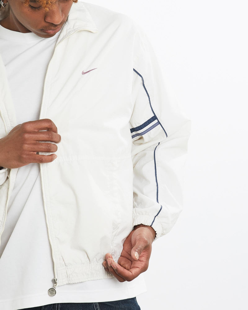 Vintage, Nike, Jacket, The Real Deal, size large, colour White, newtown, sydney, australia, thrift store, opshop, preloved, secondhand, sustainable, retro, antique, 70s, 80s, 90s, 2000s, 00s, fashion, clothing, streetwear, trendy, garment, style, boutique, store, shop, archive, sale, cheap, best, top, Jackets