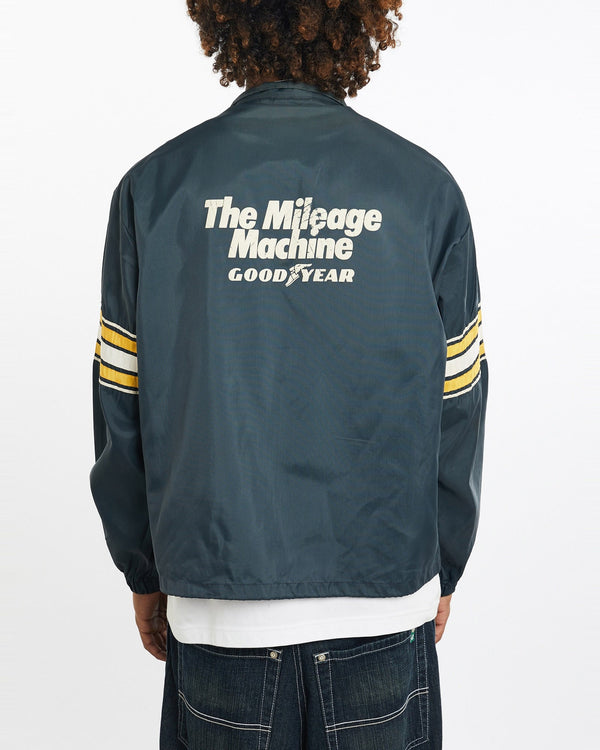 Vintage, 80s, Goodyear, Coaches, Jacket, The Real Deal, size large, colour Navy, newtown, sydney, australia, thrift store, opshop, preloved, secondhand, sustainable, retro, antique, 70s, 80s, 90s, 2000s, 00s, fashion, clothing, streetwear, trendy, garment, style, boutique, store, shop, archive, sale, cheap, best, top, Jackets