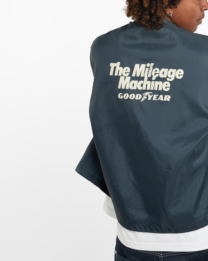 Vintage, 80s, Goodyear, Coaches, Jacket, The Real Deal, size large, colour Navy, newtown, sydney, australia, thrift store, opshop, preloved, secondhand, sustainable, retro, antique, 70s, 80s, 90s, 2000s, 00s, fashion, clothing, streetwear, trendy, garment, style, boutique, store, shop, archive, sale, cheap, best, top, Jackets