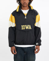 Vintage, 90s, Starter, NCAA, Iowa, Hawkeyes, Jacket, The Real Deal, size large, colour Black, newtown, sydney, australia, thrift store, opshop, preloved, secondhand, sustainable, retro, antique, 70s, 80s, 90s, 2000s, 00s, fashion, clothing, streetwear, trendy, garment, style, boutique, store, shop, archive, sale, cheap, best, top, Jackets