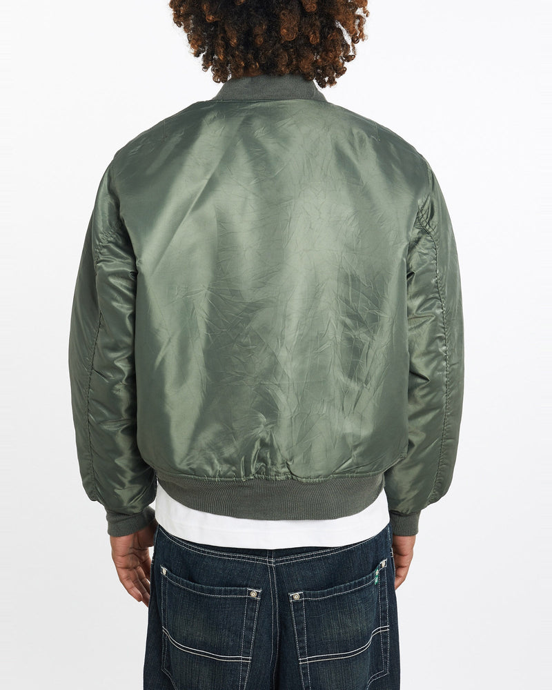 Vintage, 90s, Rothco, MA-1, USAF, Flight, Bomber, Jacket, The Real Deal, size large, colour Green, newtown, sydney, australia, thrift store, opshop, preloved, secondhand, sustainable, retro, antique, 70s, 80s, 90s, 2000s, 00s, fashion, clothing, streetwear, trendy, garment, style, boutique, store, shop, archive, sale, cheap, best, top, Jackets
