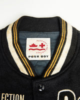 Vintage, 1989, Posh, Boy, Varsity, Jacket, The Real Deal, size large, colour Black, newtown, sydney, australia, thrift store, opshop, preloved, secondhand, sustainable, retro, antique, 70s, 80s, 90s, 2000s, 00s, fashion, clothing, streetwear, trendy, garment, style, boutique, store, shop, archive, sale, cheap, best, top, Jackets