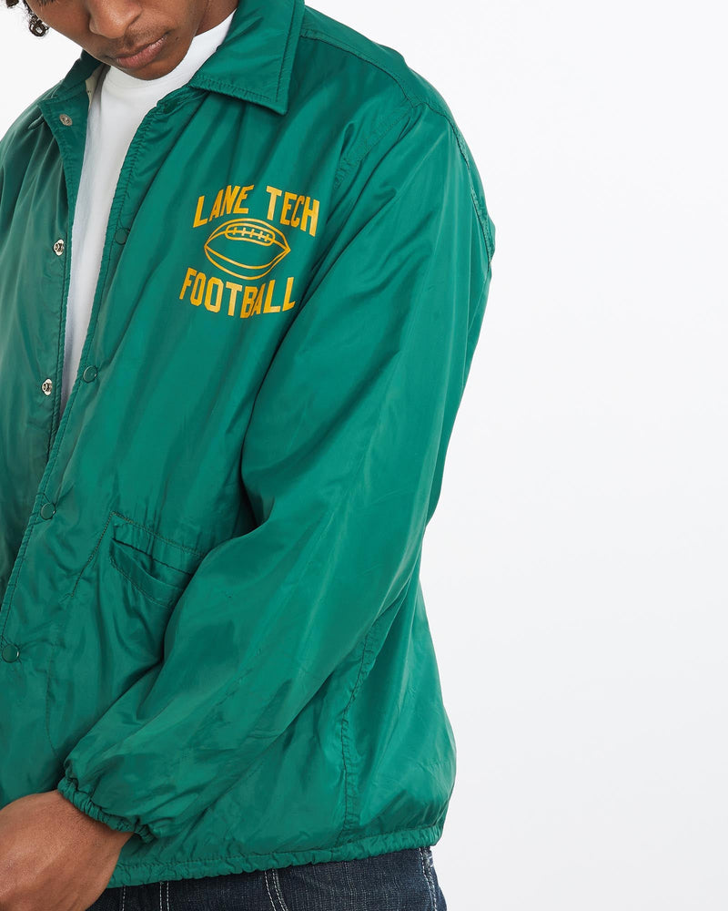 Vintage, 80s, Lane, Tech, Coaches, Jacket, The Real Deal, size large, colour Green, newtown, sydney, australia, thrift store, opshop, preloved, secondhand, sustainable, retro, antique, 70s, 80s, 90s, 2000s, 00s, fashion, clothing, streetwear, trendy, garment, style, boutique, store, shop, archive, sale, cheap, best, top, Jackets