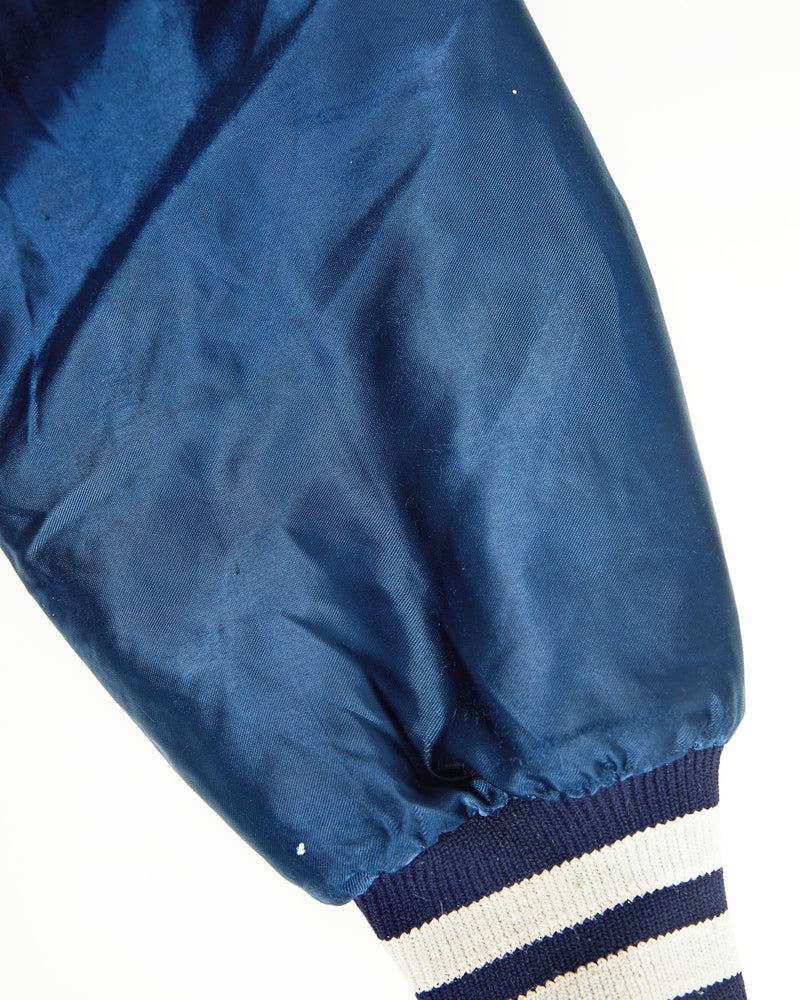 Vintage, 80s, Starcraft, Satin, Bomber, Jacket, The Real Deal, size large, colour Blue, newtown, sydney, australia, thrift store, opshop, preloved, secondhand, sustainable, retro, antique, 70s, 80s, 90s, 2000s, 00s, fashion, clothing, streetwear, trendy, garment, style, boutique, store, shop, archive, sale, cheap, best, top, Jackets