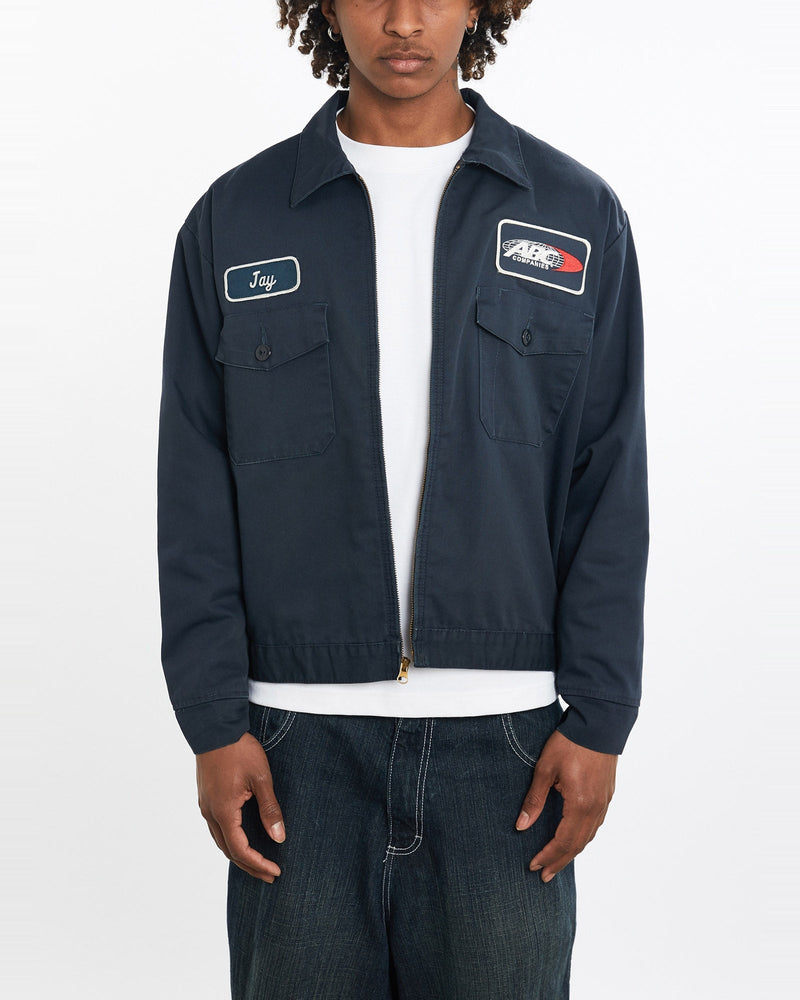 Vintage, ABC, Companies, Mechanic, Jacket, The Real Deal, size large, colour Navy, newtown, sydney, australia, thrift store, opshop, preloved, secondhand, sustainable, retro, antique, 70s, 80s, 90s, 2000s, 00s, fashion, clothing, streetwear, trendy, garment, style, boutique, store, shop, archive, sale, cheap, best, top, Jackets