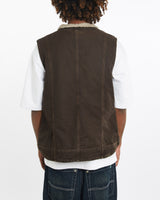 Vintage, Carhartt, Sherpa, Lined, Vest, The Real Deal, size large, colour Brown, newtown, sydney, australia, thrift store, opshop, preloved, secondhand, sustainable, retro, antique, 70s, 80s, 90s, 2000s, 00s, fashion, clothing, streetwear, trendy, garment, style, boutique, store, shop, archive, sale, cheap, best, top, Jackets