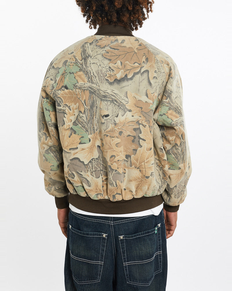 Vintage, 80s, Chevrolet, Realtree, Camo, Bomber, Jacket, The Real Deal, size large, colour Multicolour, newtown, sydney, australia, thrift store, opshop, preloved, secondhand, sustainable, retro, antique, 70s, 80s, 90s, 2000s, 00s, fashion, clothing, streetwear, trendy, garment, style, boutique, store, shop, archive, sale, cheap, best, top, Jackets